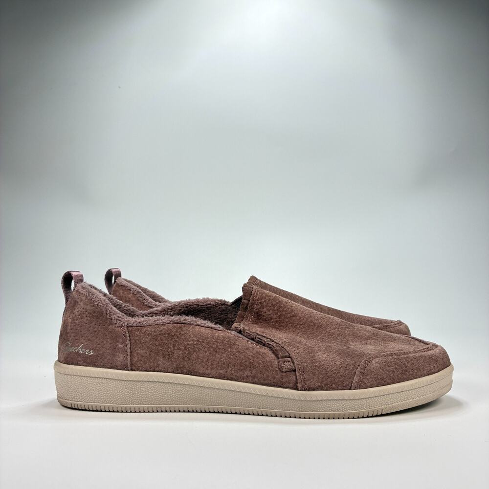 Skechers Madison Ave Plushed Mauve Leather Casual Sneakers 27119W Women's Sz 6.5